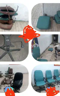 تعمیرات صندلی اریشگاهی اداری چرخ‌داروجک پدالی چرم