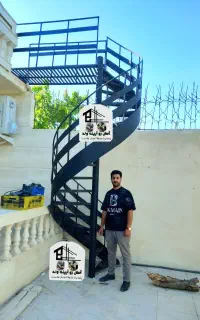 پله دوبلکسی، پله پیچ گرد، پله آهنی فلزی ،پله صاف