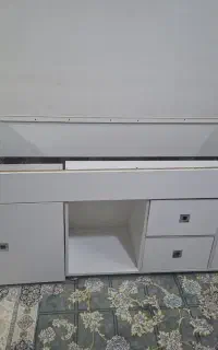 تخت یک نفره نو با کشو و تشک