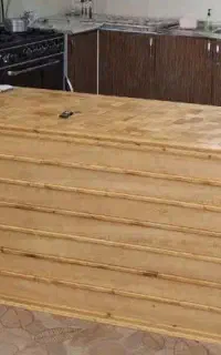 میز چوبی جزیره آشپزخانه
