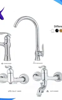 ست شیرآلات مارگاریت مدل مارال کروم (استور امیر )