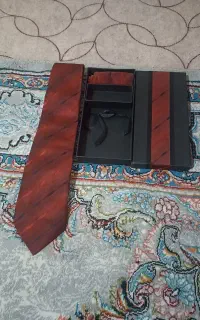 ست کراوات ،با دستمال و دکمه آستین ،کاملا نو