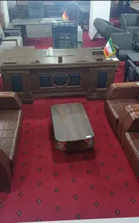 میز مدیریت ،صندلی و نیم ست اداری ست کامل
