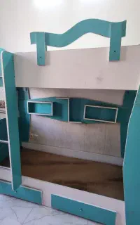 تختخواب ۲طبقه نوجوان نئوپان با ۲عدد تشک رویال اصل