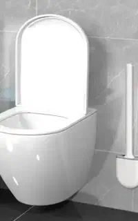 فرچه توالت شور سیلیکونی/دارای جعبه نگهدارنده فرچه