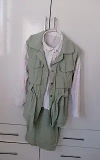 ست کامل (جریقه وبلوز و شلوار دخترانه