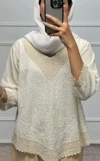 ست شومیز تونیک و شلوار بگ زنانه جنس لنین