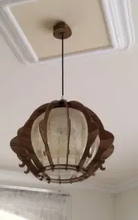 لوستر طرح چوبی در حد نو