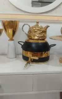 کتری قوری و سرویس پذیرایی طلایی