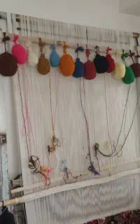 قالی با دار قالی