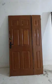 درب ورودی آپارتمان دو لنگه با چوب اچ دی آف ترکیه