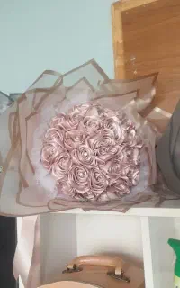 فروش سه عدد دسته گل روبانی زیبا و نو