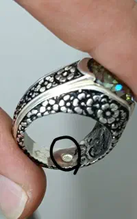 انگشتر دستساز نقره مردانه/موزونایت(الماس روسی)