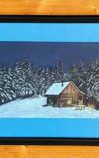 تابلوی نقاشی منظره زمستانی