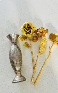 گلدان طرح نقره
