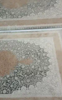 فرش نقش برجسته طوسی طلایی نو