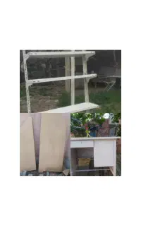 میز فلزی قفسه و صفحه کابینت