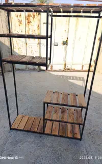 رگال لباس چوب فلز