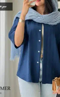 شومیز  سرمه ای سایز۴۴۴۶