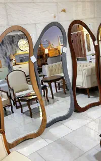 آینه قدی دفرمه چوب روس زرکالا-با رنگ بندی -اقساط
