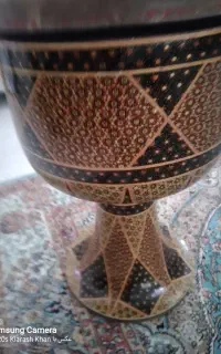تمبک حرفه ای تمام خاتم اصفهان قدیمی چوب گردو