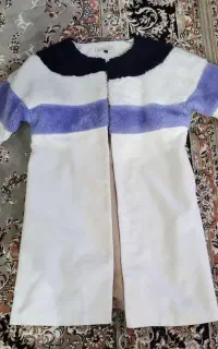 پالتو مخمل فوتر با سینه خز دار (زنانه)