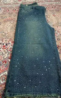 شلوار واید نگین دار