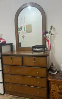دراور ایینه دار چوبی