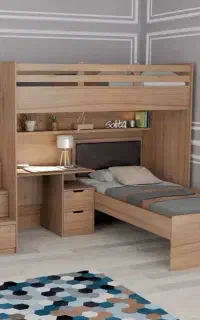 تخت دو طبقه  ملامینه 180در80