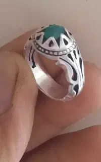انشگتر نقره  زمرد افغانستان