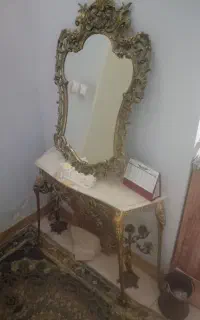 کنسول وآینه شمعدان برنزی