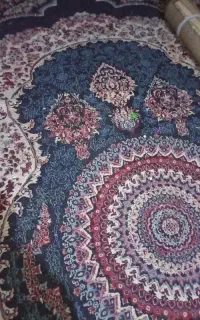 فرش۱۲متری فیروزه ای