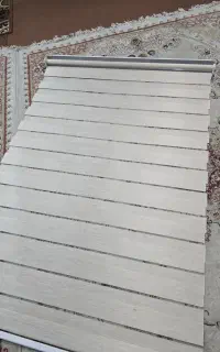 پرده زبرا جنس خوب رنگ کرم