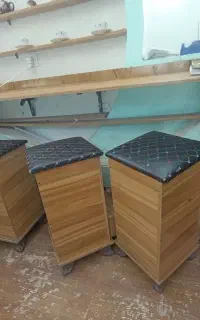 صندلی باکسی و میز و باکس شیشه ایی ام دی اف