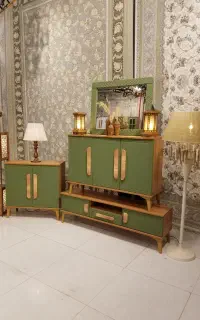ست کامل میز تی وی آینه کنسول و جاکفشی