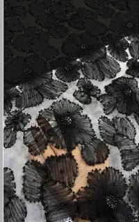 کت مهره دوزی و گل توری