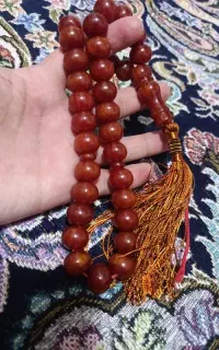 تسبیح سندلوس و کهربا ۳ عدد