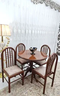 ۲دست میزوصندلی ناهارخوری غذاخوری۴نفره چوبی درحدنو