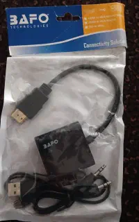 تبدیل HDMI 2 به VGA +Sound +Adapter
