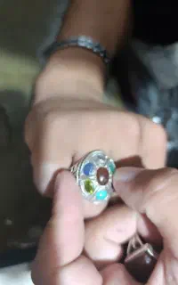 انگشتر هفت نگین جواهری