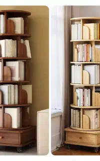 کتابخانه گردان / کمد دیواری / تخت خواب / جاکفشی