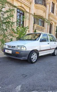 پراید هاچبک سفید مدل ۸۵ عروسک و درحد