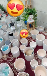 حراجی تعدادی گلدون سرامیکی