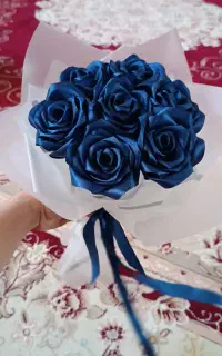 دسته گل روبانی