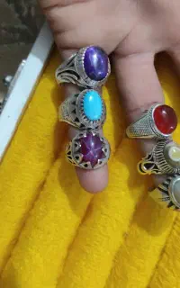 تعدادی انگشتر نقره  عتیقه