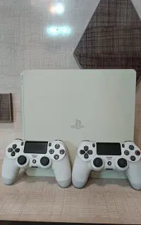 ps4اسلیم یک ترا دو دسته اصلی سفید