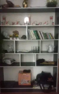 قفسه چوبی mdf شیک مناسب مغازه پوشاک و ظروف