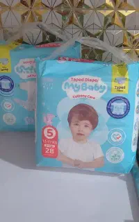 دوبسته پوشک مارک مایبیبی سایزپنج ۲۸عددی