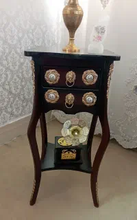میز تلفن چوبی