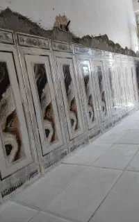 سیمان کاری دیوار جینی و...سخف ستون کاشی کاری برق